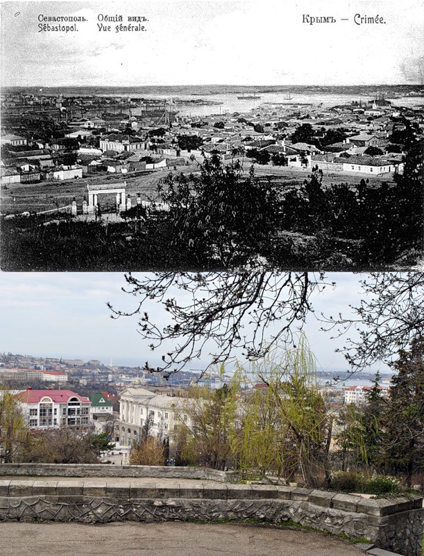 Общий вид Севастополя- Ретро фото Севастополя