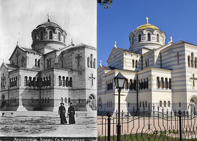 Херсонес Храм- Ретро фото Севастополя